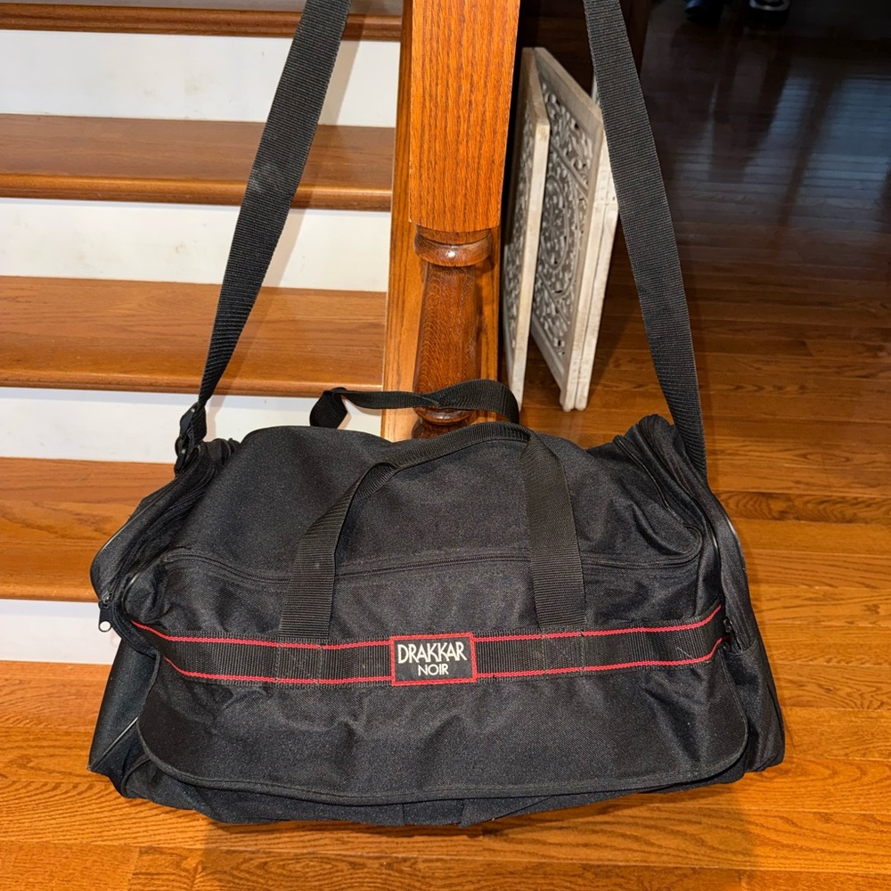 Vintage Drakkar Noir Black Men's Duffel Bag large size